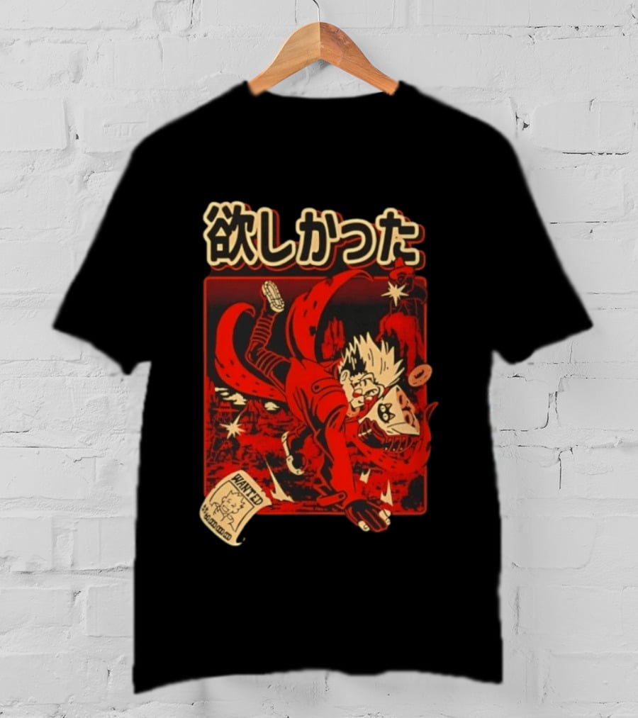 Vash The Stampede Wanted Love Peace Donuts T-Shirt