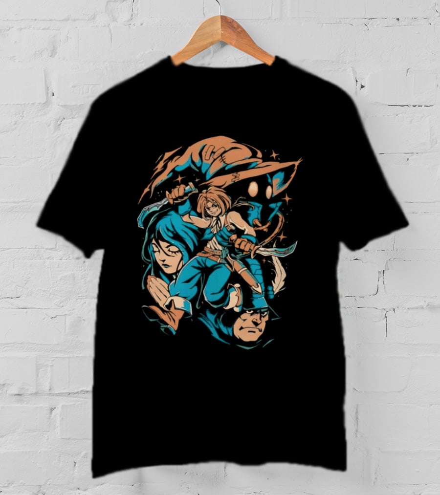Zidane Tribal Vivi Ornitier Garnet Til Alexandros XVII Adelbert Steiner Thief From Another World Iconic Adventure Characters T-Shirt