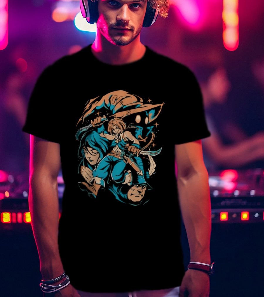 Zidane Tribal Vivi Ornitier Garnet Til Alexandros XVII Adelbert Steiner Thief From Another World Iconic Adventure Characters T-Shirt