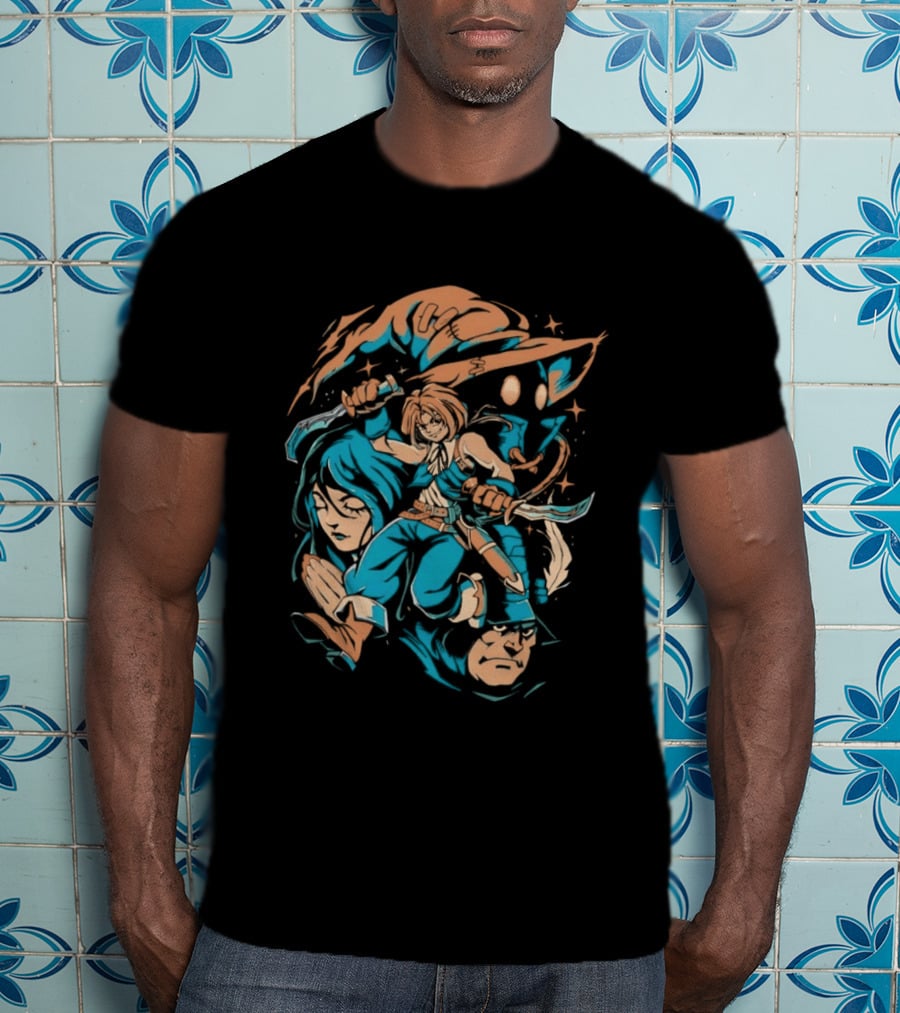 Zidane Tribal Vivi Ornitier Garnet Til Alexandros XVII Adelbert Steiner Thief From Another World Iconic Adventure Characters T-Shirt