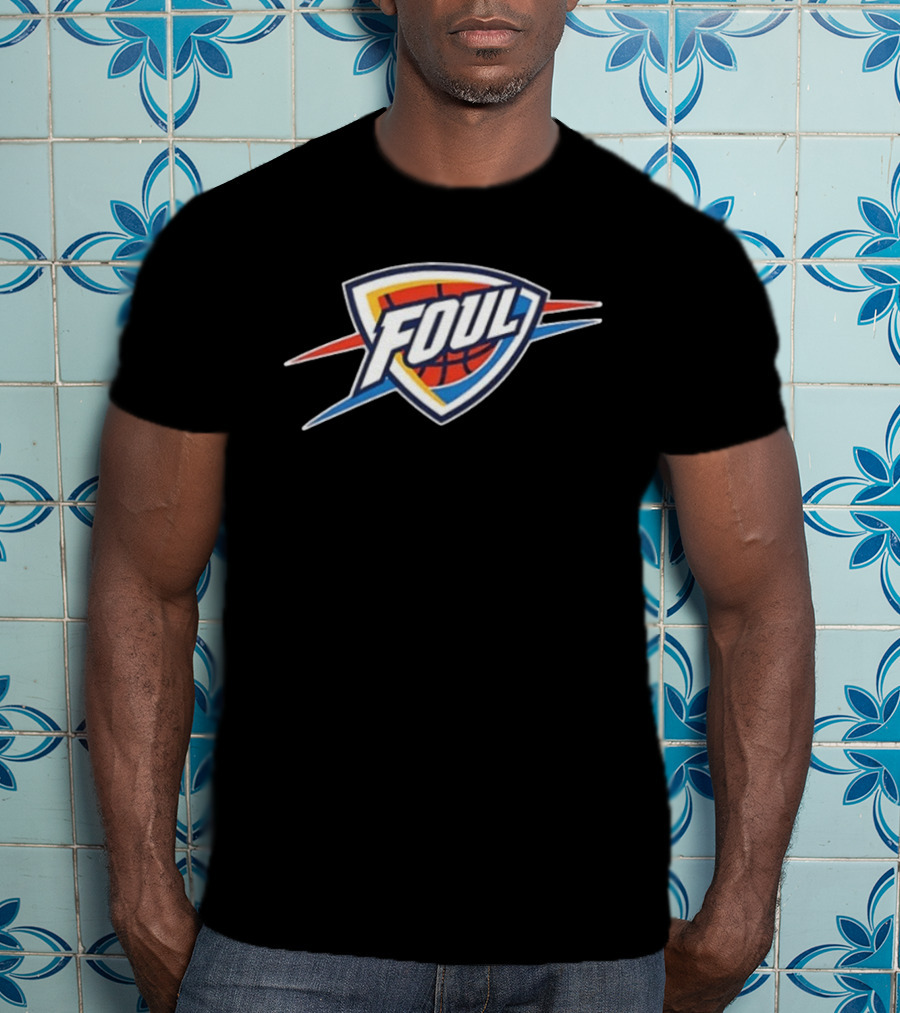 Oklahoma City Thunder Foul Basketball SGA Two Free Throws 2 Sided T-Shirt