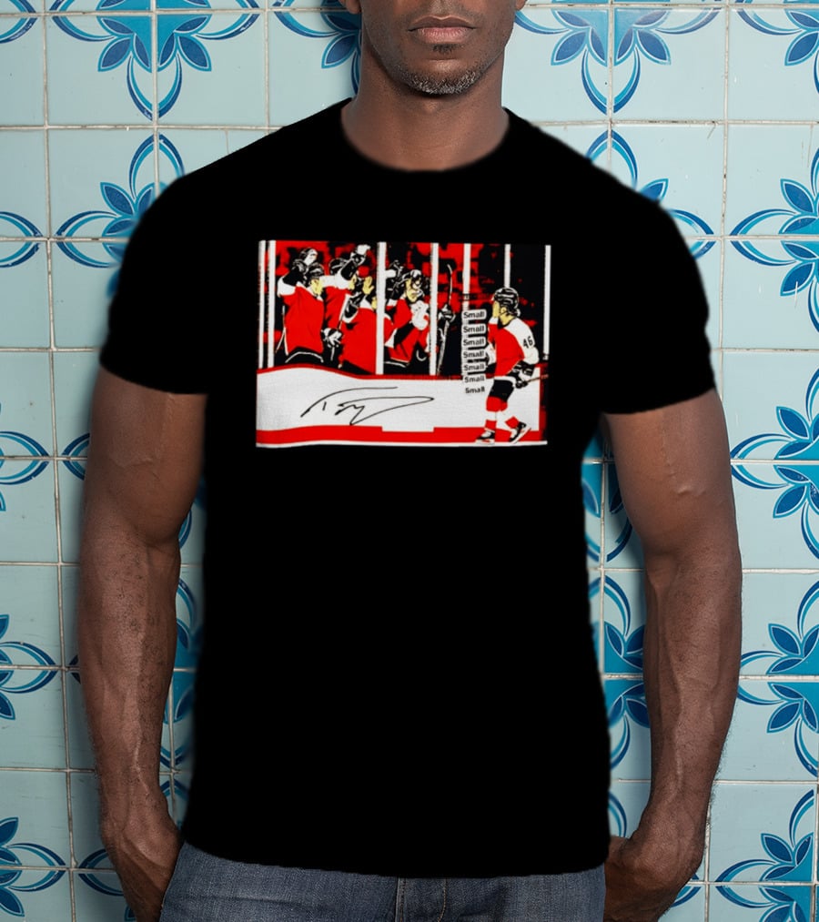 Philadelphia Flyers Hockey Team Celebration Frozen Victory Small T-Shirt