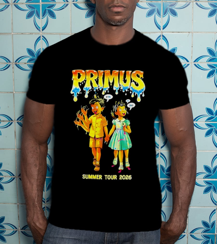 Primus Summer Tour 2026 Cartoon Style Melting Drip T-Shirt