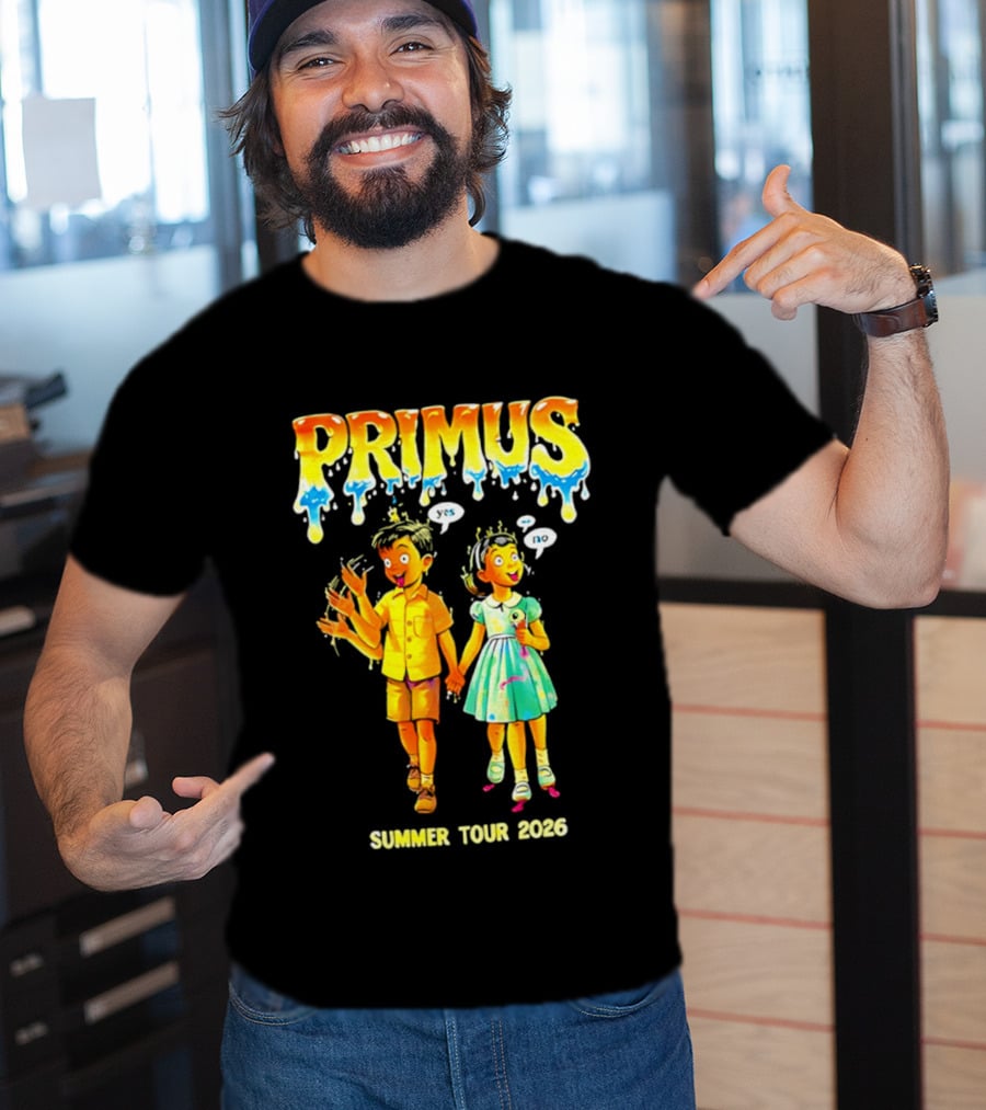 Primus Summer Tour 2026 Cartoon Style Melting Drip T-Shirt