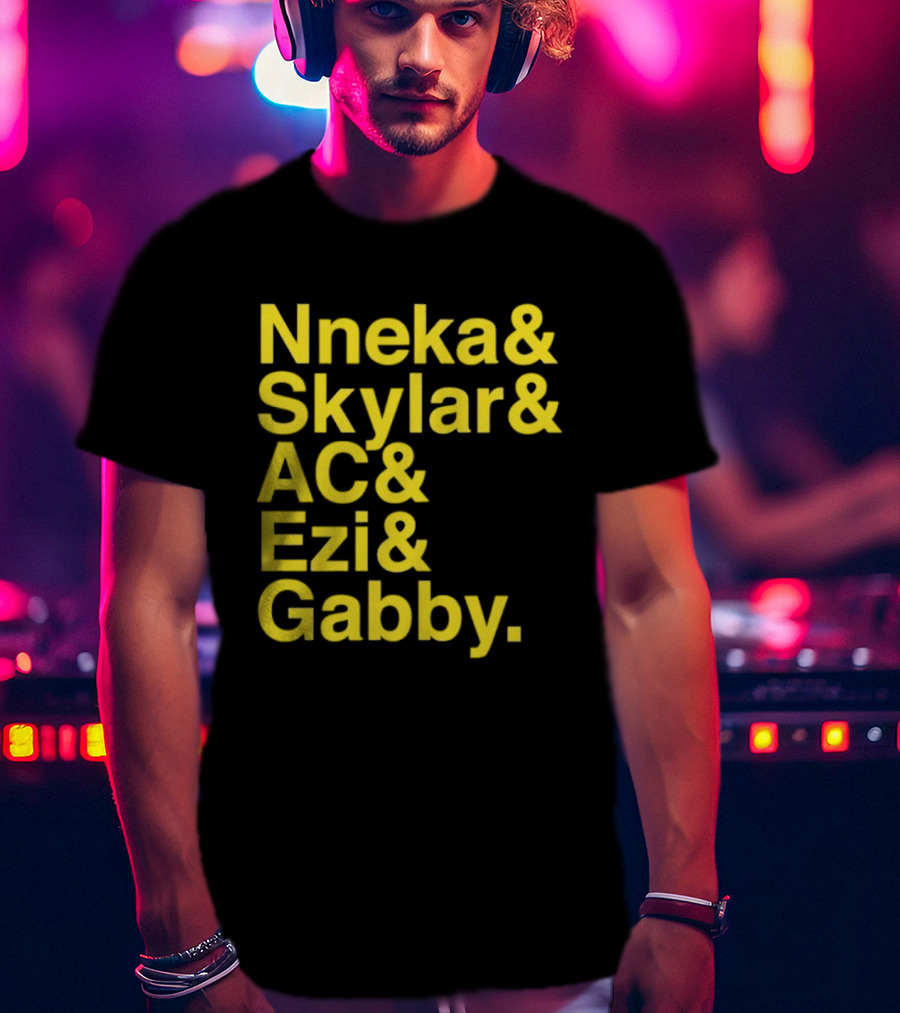 Nneka Skylar AC Ezi Gabby Seattle Storm WNBA 2025 Ampersand Stars T-Shirt