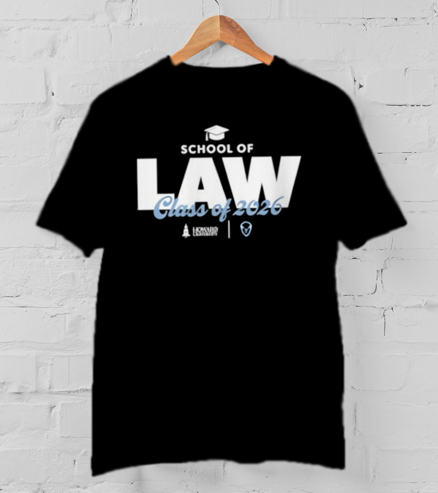 Howard University Law Class Of 2026 Graduation Theme With Scales And Books T-Shirt