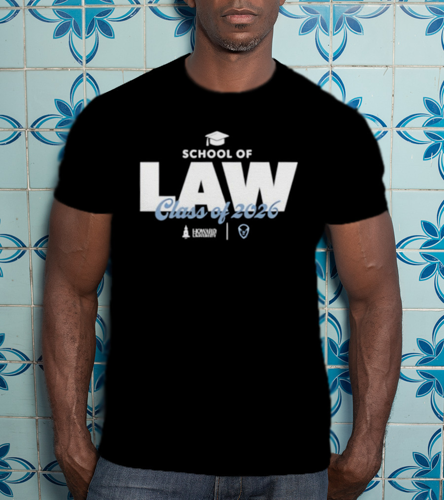Howard University Law Class Of 2026 Graduation Theme With Scales And Books T-Shirt