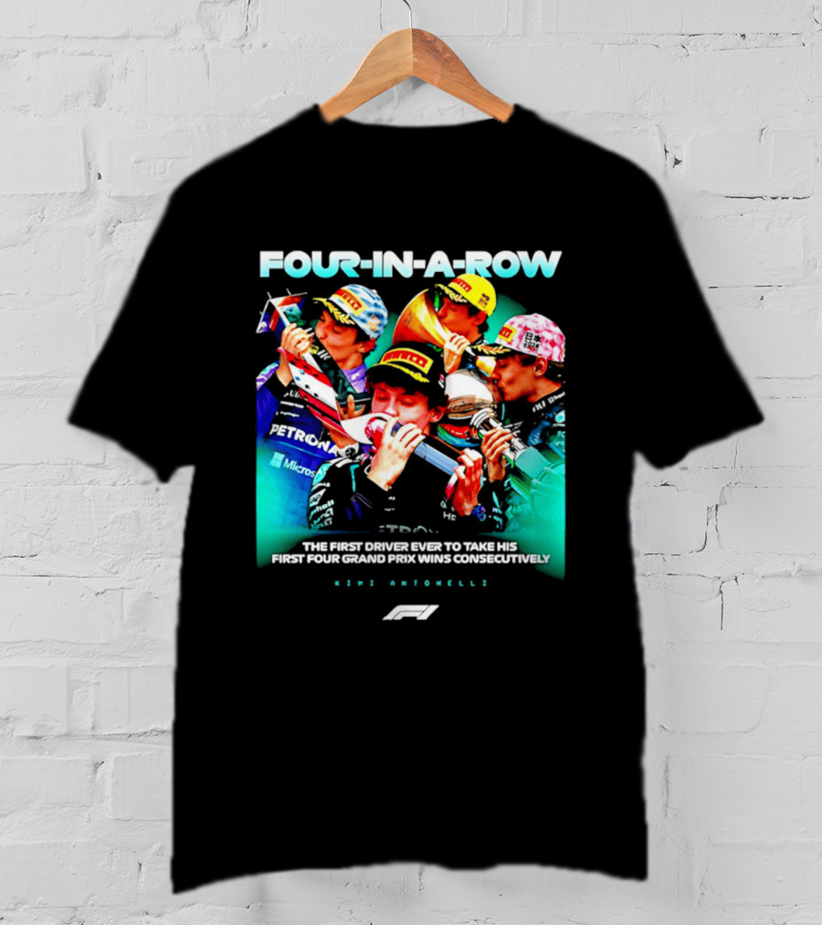 Kimi Antonelli Four In A Row First Driver Wins Consecutively Formula 1 T-Shirt
