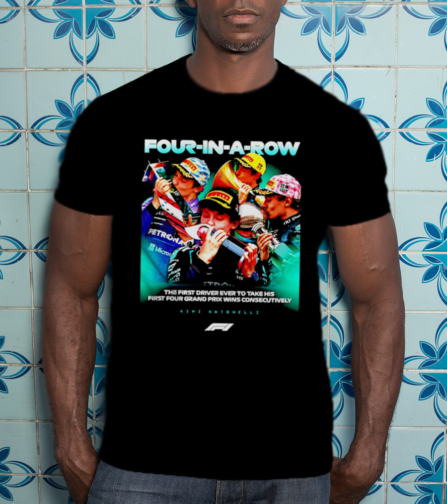 Kimi Antonelli Four In A Row First Driver Wins Consecutively Formula 1 T-Shirt