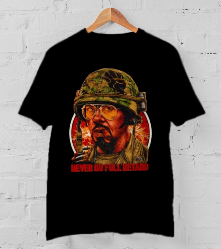 Kirk Lazarus Tropic Thunder Never Go Full Retard T-Shirt