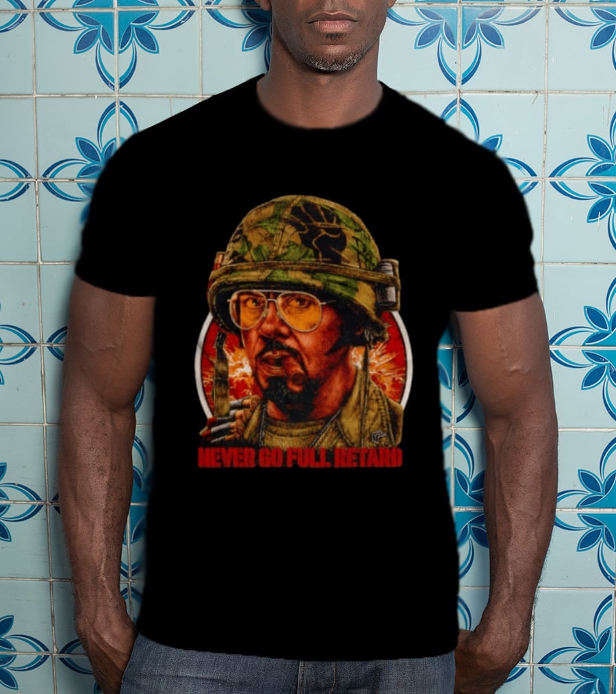 Kirk Lazarus Tropic Thunder Never Go Full Retard T-Shirt