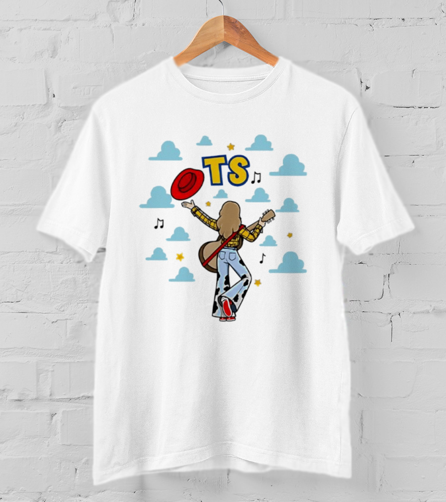 TS Toy Story 5 New Song Clouds Guitar And Red Hat T-Shirt