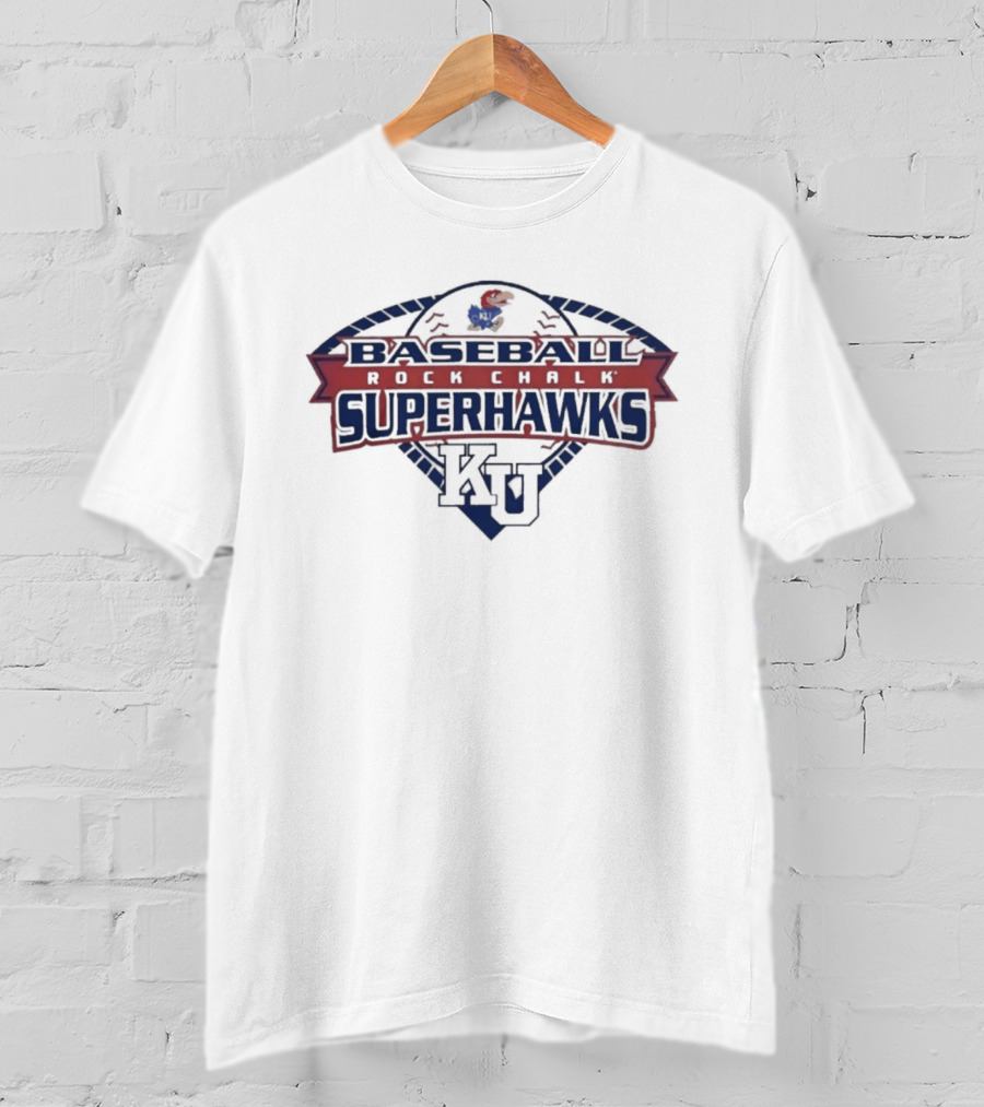Kansas Jayhawks Baseball Rock Chalk SuperHawks KU T-Shirt