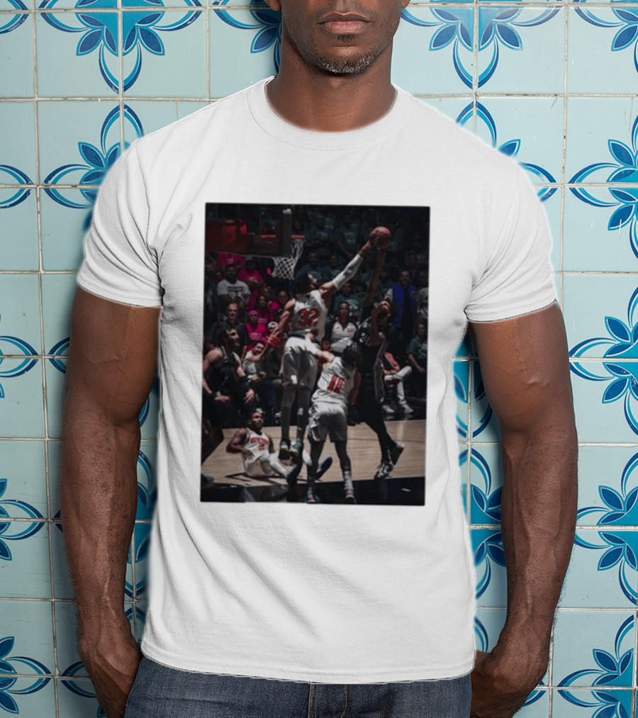 Big Kat Big Time Block Houston Rockets San Antonio Spurs NBA Showdown T-Shirt
