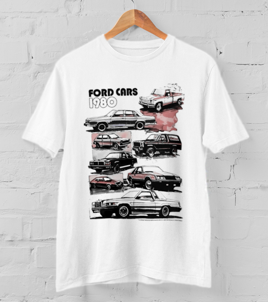 Ford Cars 1980 F Series Bronco Mustang Thunderbird Classic Collection T-Shirt