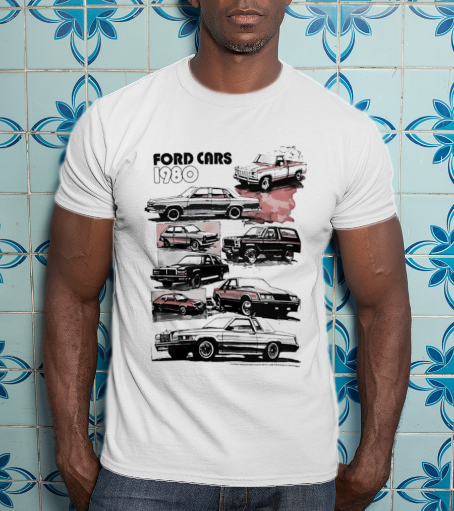 Ford Cars 1980 F Series Bronco Mustang Thunderbird Classic Collection T-Shirt