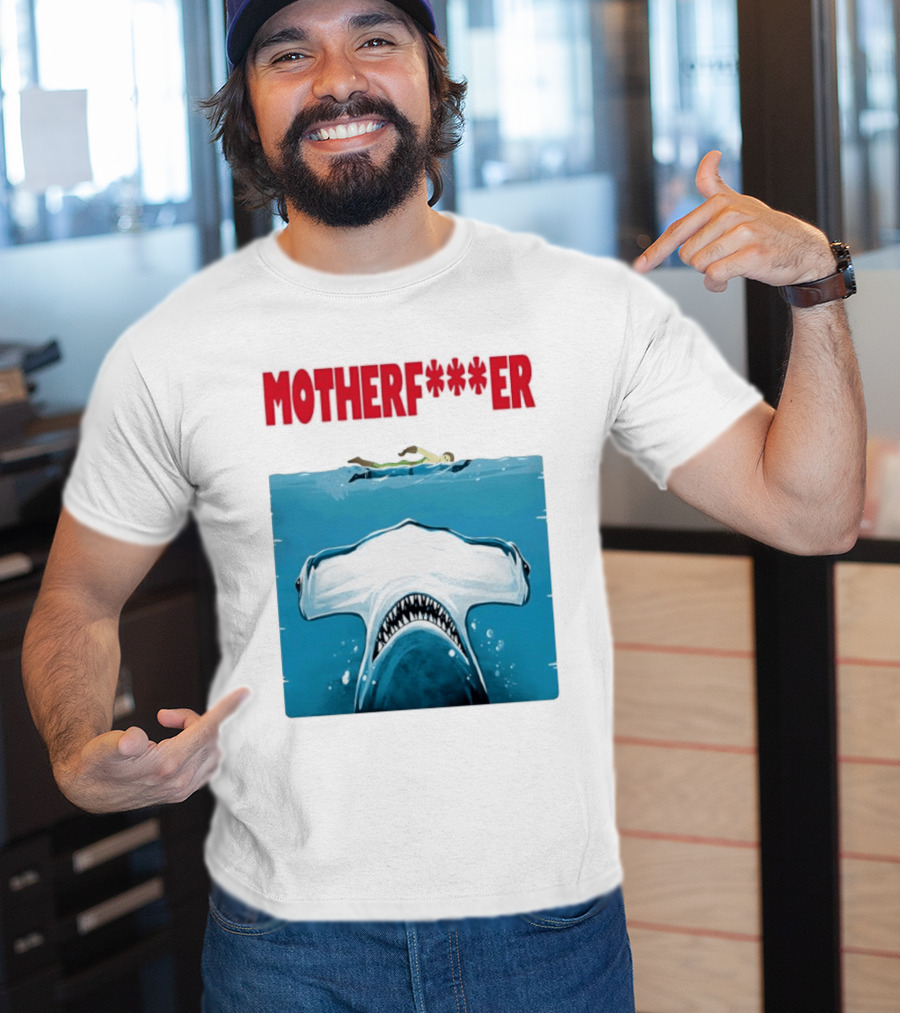 Samuel L Jackson Motherfucker Hammerhead Shark Jaws T-Shirt