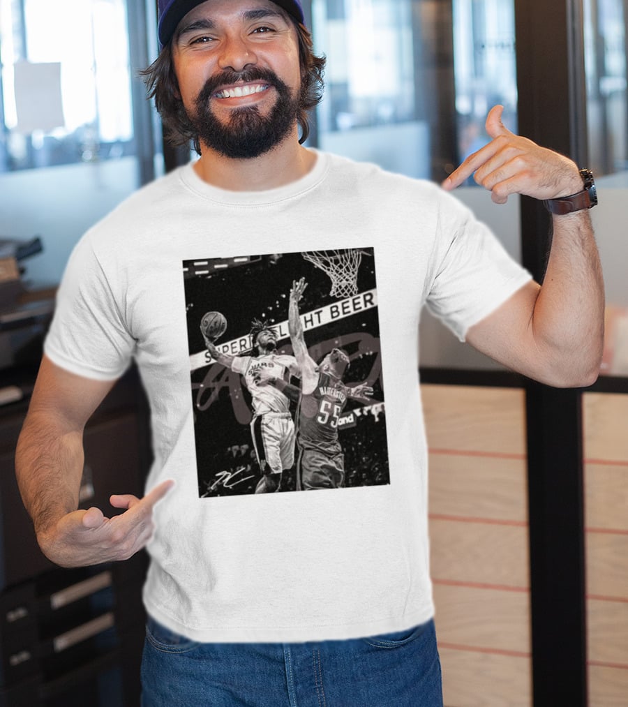 San Antonio Spurs Basketball Hartenstein 55 Player Action Photo Sport Superior Light Beer T-Shirt