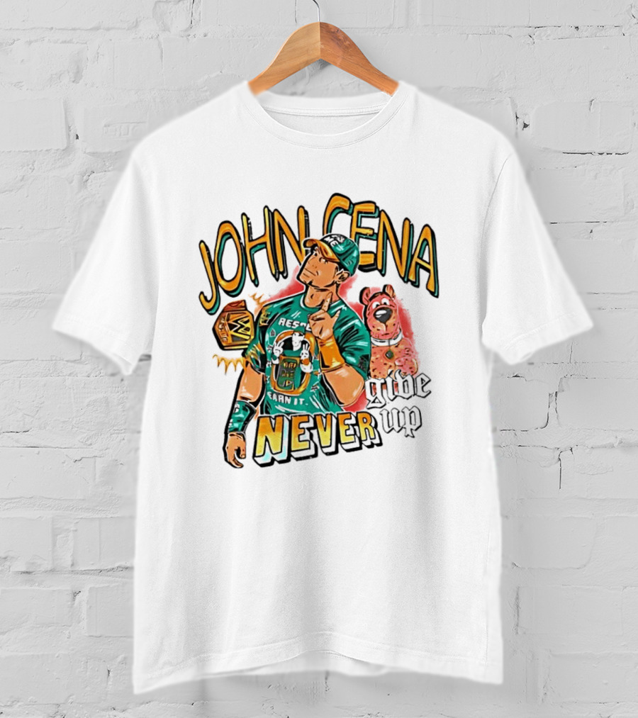 John Cena Never Give Up Scooby Doo WWE Championship T-Shirt