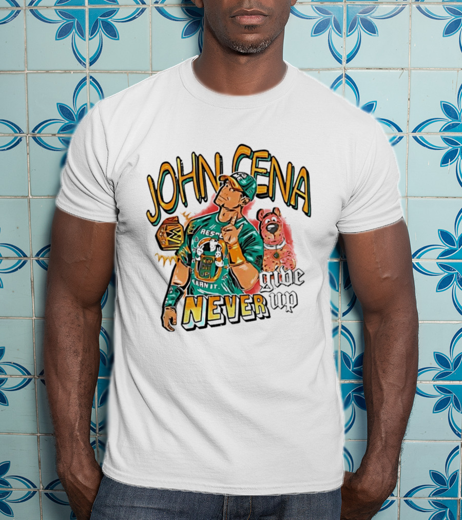 John Cena Never Give Up Scooby Doo WWE Championship T-Shirt