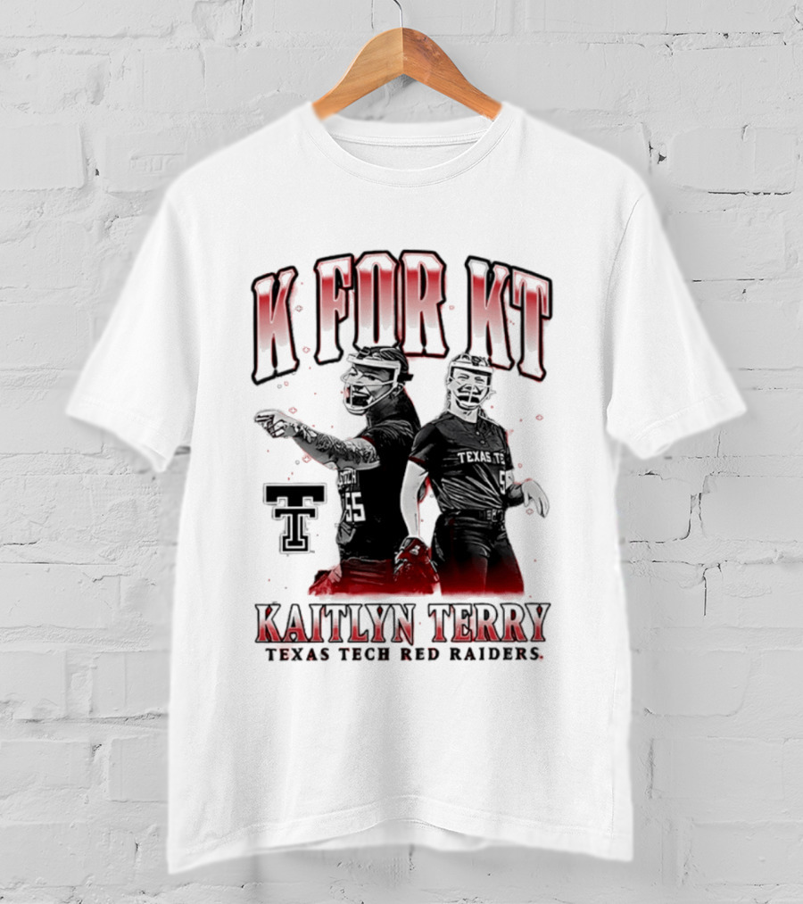 K For KT Kaitlyn Terry Texas Tech Red Raiders T-Shirt