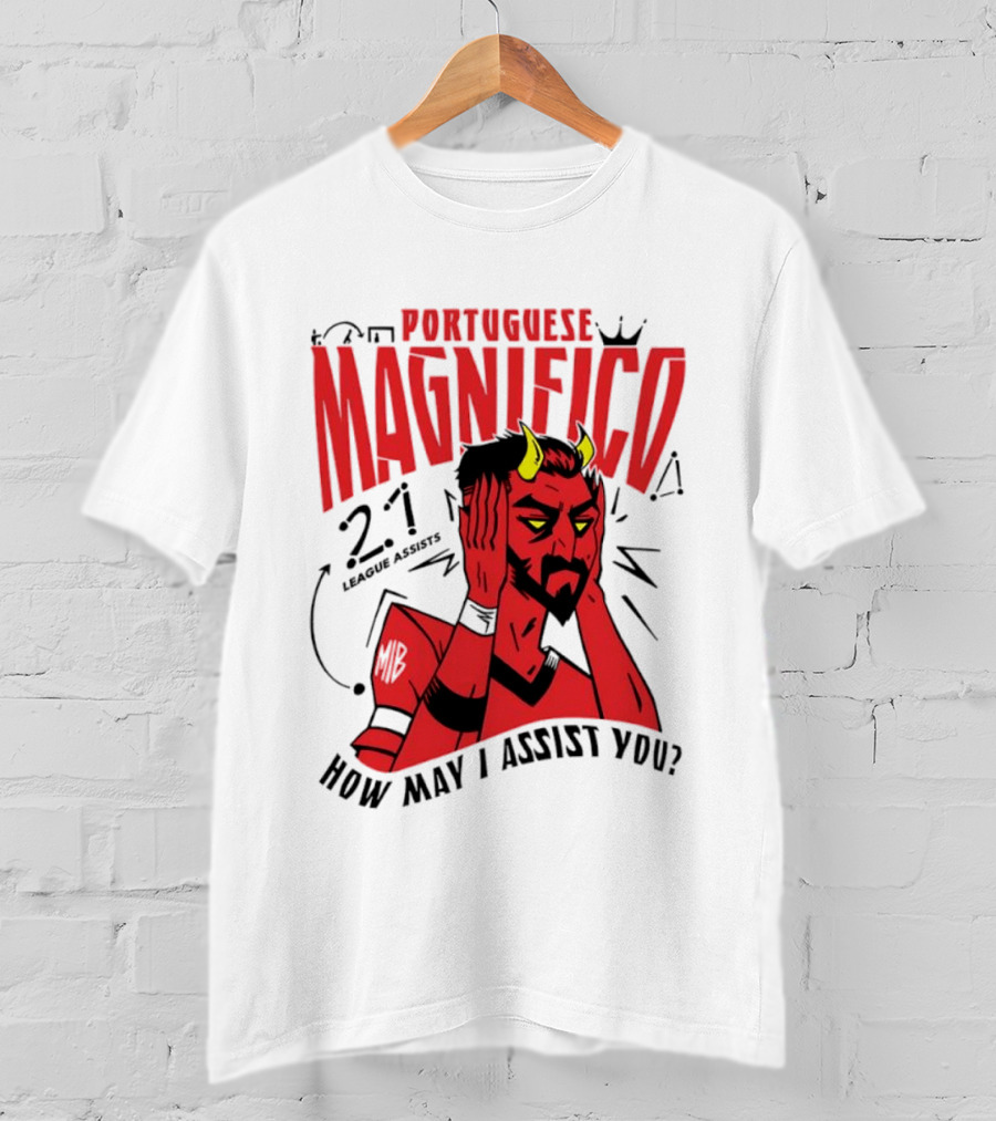 Portuguese Magnifico 21 Goals How May I Assist You Devil T-Shirt