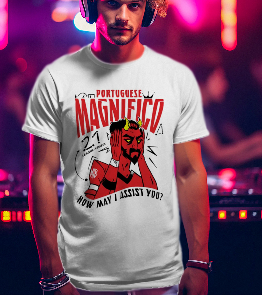 Portuguese Magnifico 21 Goals How May I Assist You Devil T-Shirt