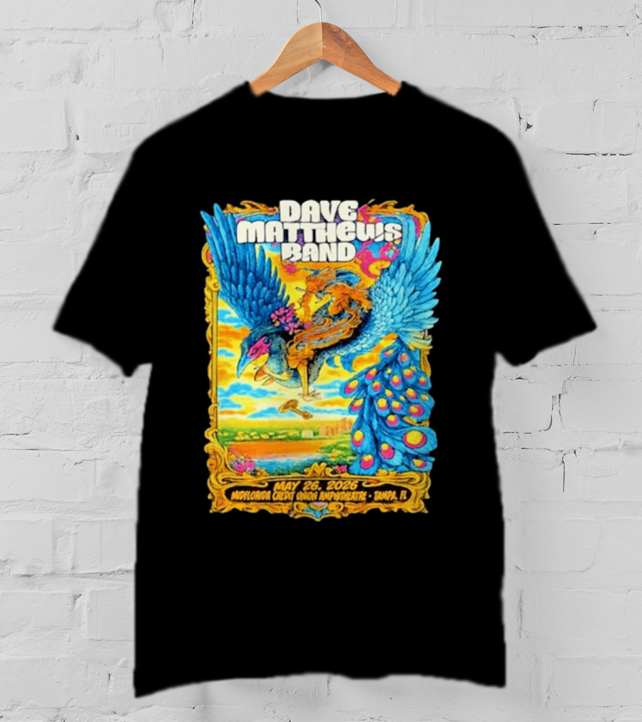 Dave Matthews Band May 26 2026 MidFlorida Credit Union Amphitheatre Tampa FL T-Shirt