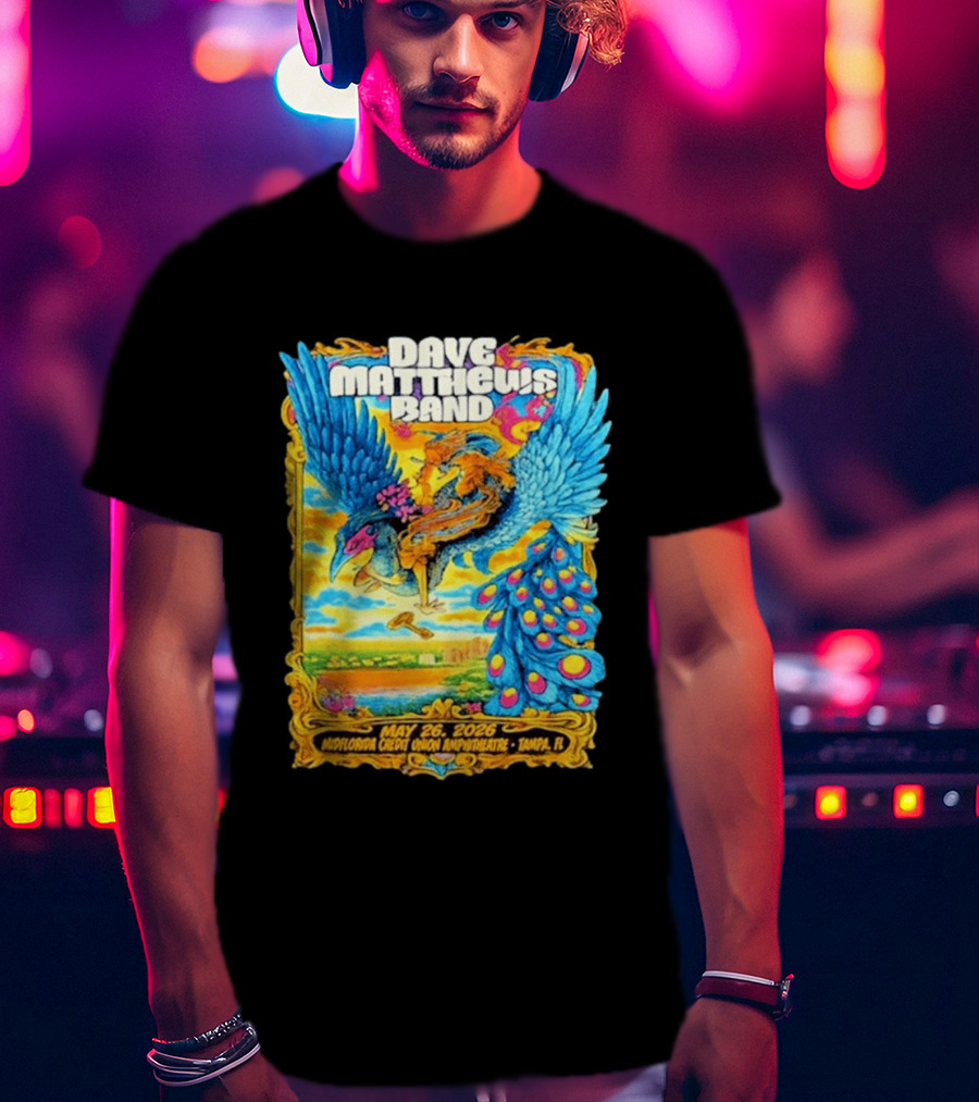 Dave Matthews Band May 26 2026 MidFlorida Credit Union Amphitheatre Tampa FL T-Shirt