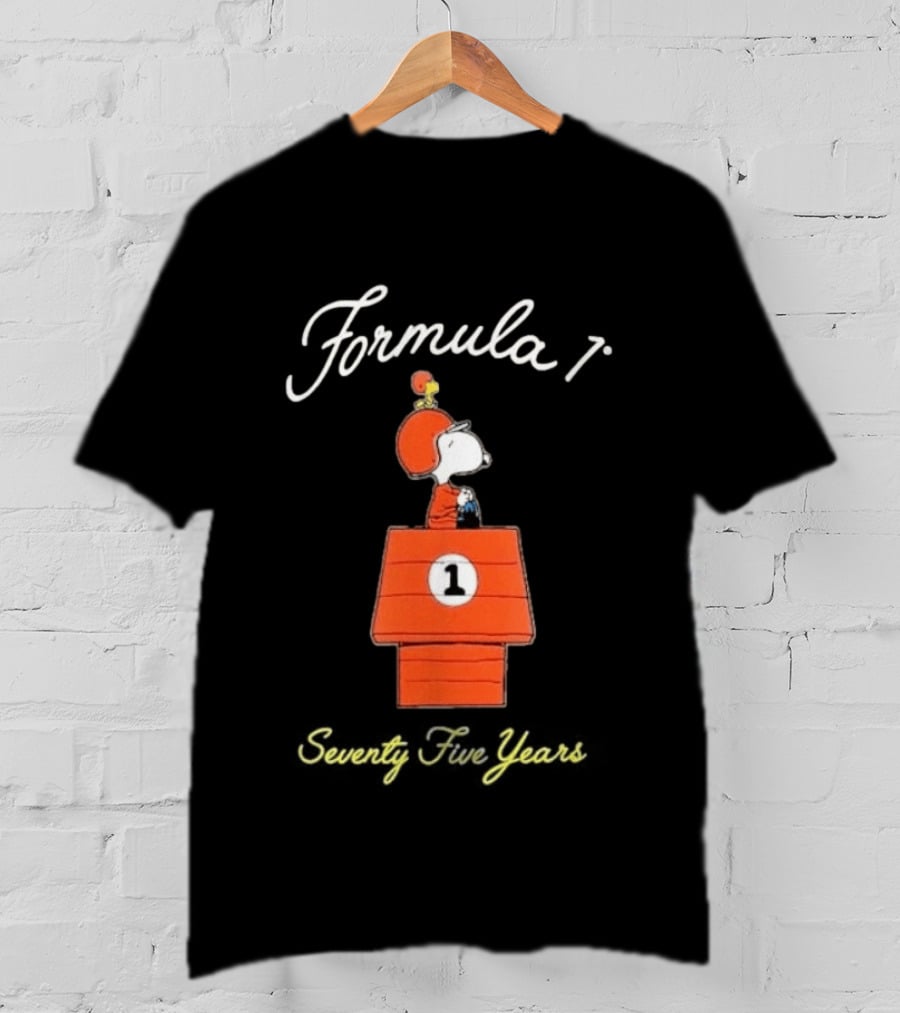 Formula 1 Snoopy Peanuts Dog House Seventy Five Years T-Shirt