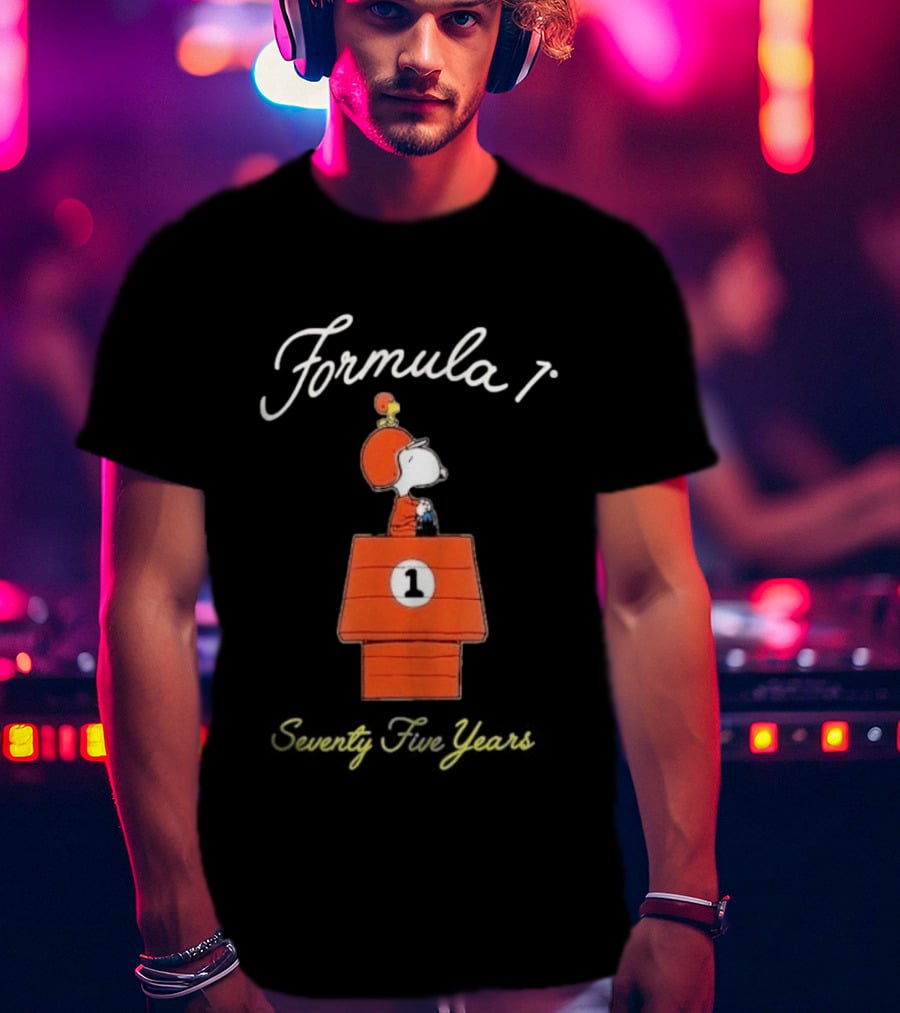Formula 1 Snoopy Peanuts Dog House Seventy Five Years T-Shirt