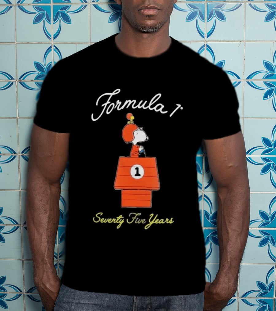 Formula 1 Snoopy Peanuts Dog House Seventy Five Years T-Shirt