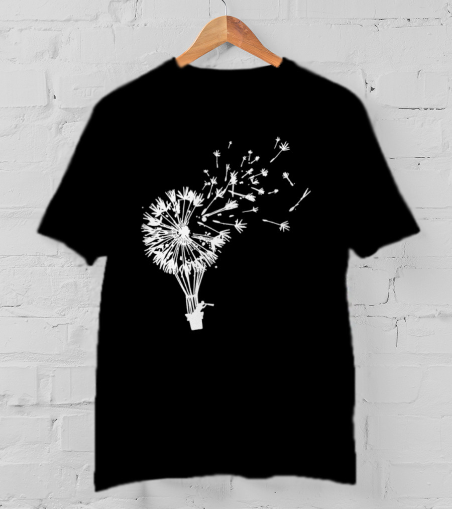 Flower Power Dandelion Fly Away Freedom Nature T-Shirt