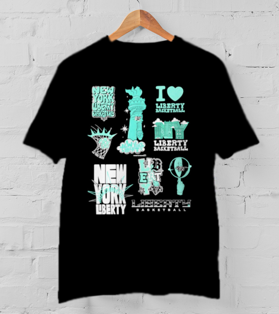 New York Liberty I Love Liberty Basketball Statue Of Liberty T-Shirt