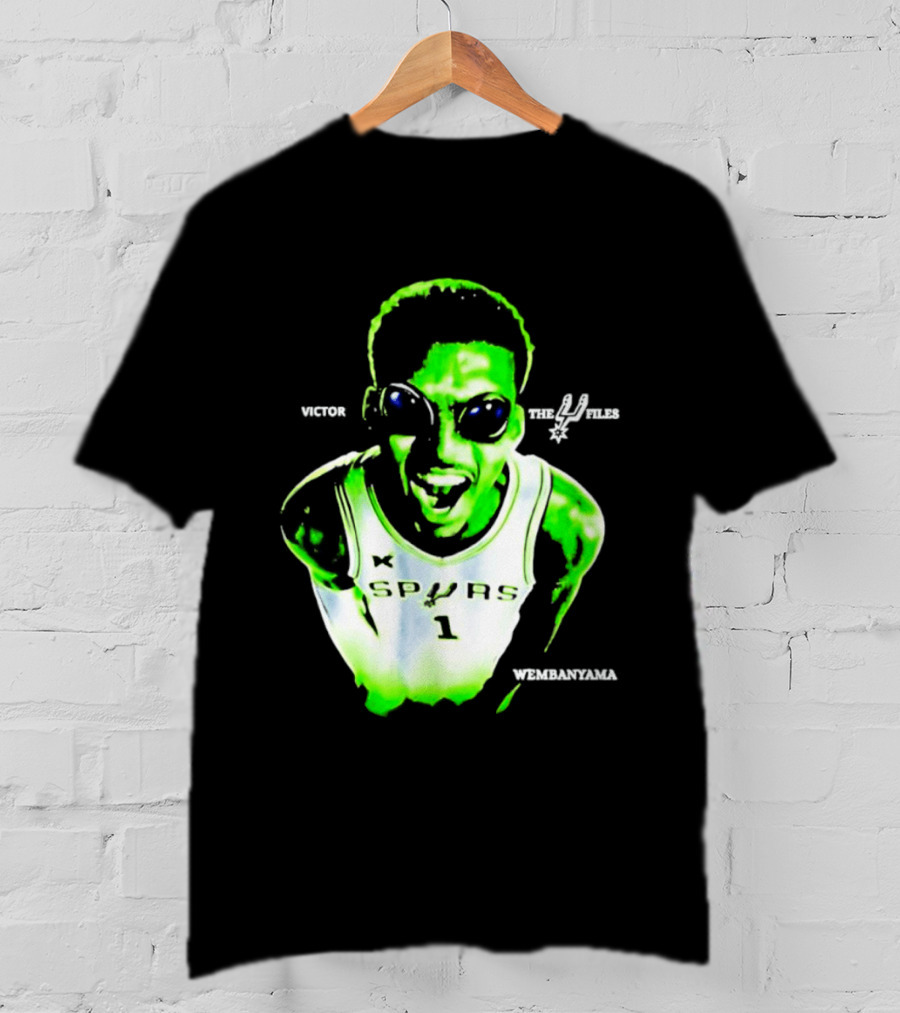 Victor Wembanyama Spurs X Files Number 1 Basketball Alien Concept T-Shirt