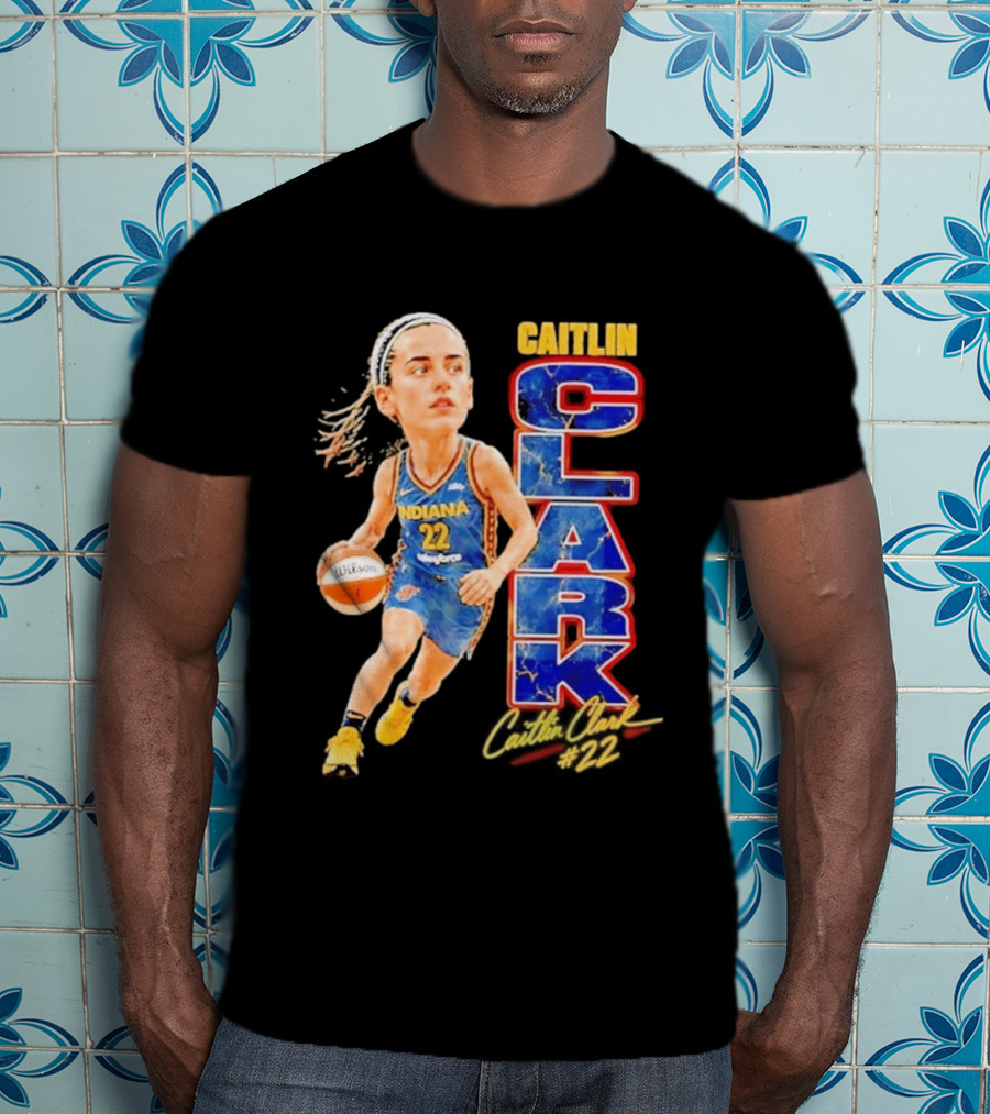 WNBA Indiana Fever Caitlin Clark 22 Basketball Caricature T-Shirt