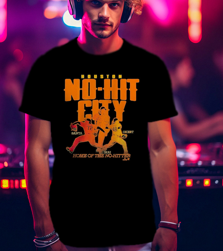 Houston No Hit City Home Of The No Hitter Tatsuya Imai Steven Okert Alimber Santa T-Shirt