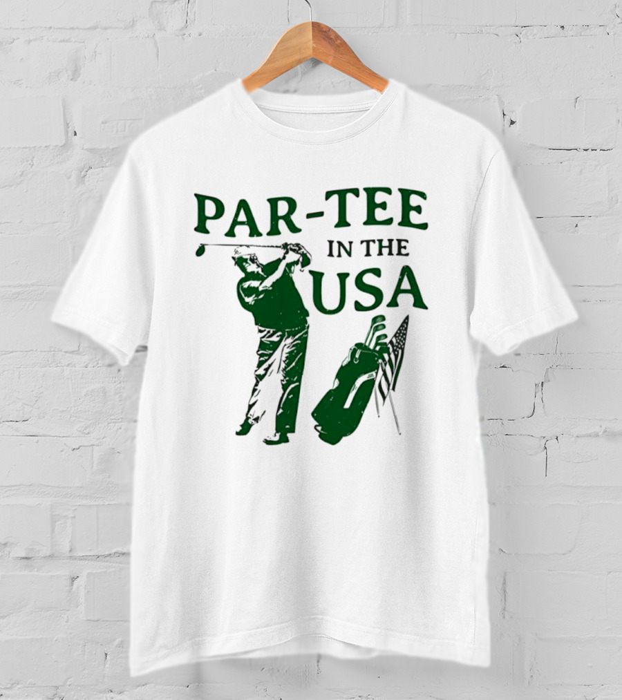 Par In The USA Golf Player With Clubs T-Shirt