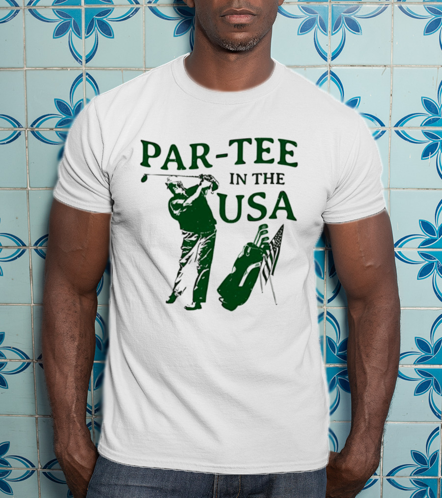 Par In The USA Golf Player With Clubs T-Shirt
