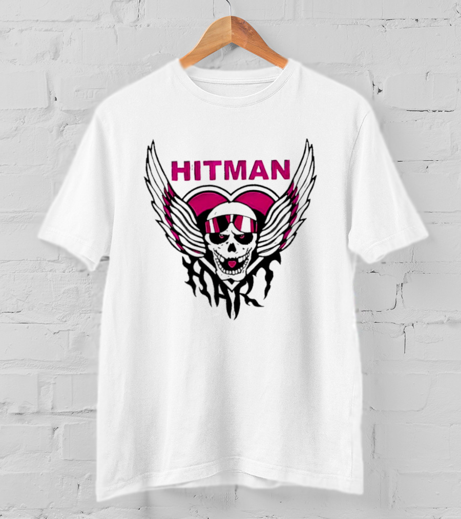 Hitman Pink Winged Heart Skull T-Shirt