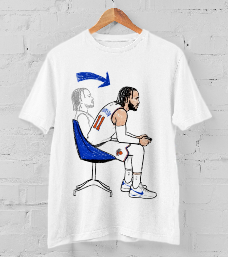 New York Knicks Jalen Brunson Gamer Posture Sketch NBA Player 11 Basketball T-Shirt