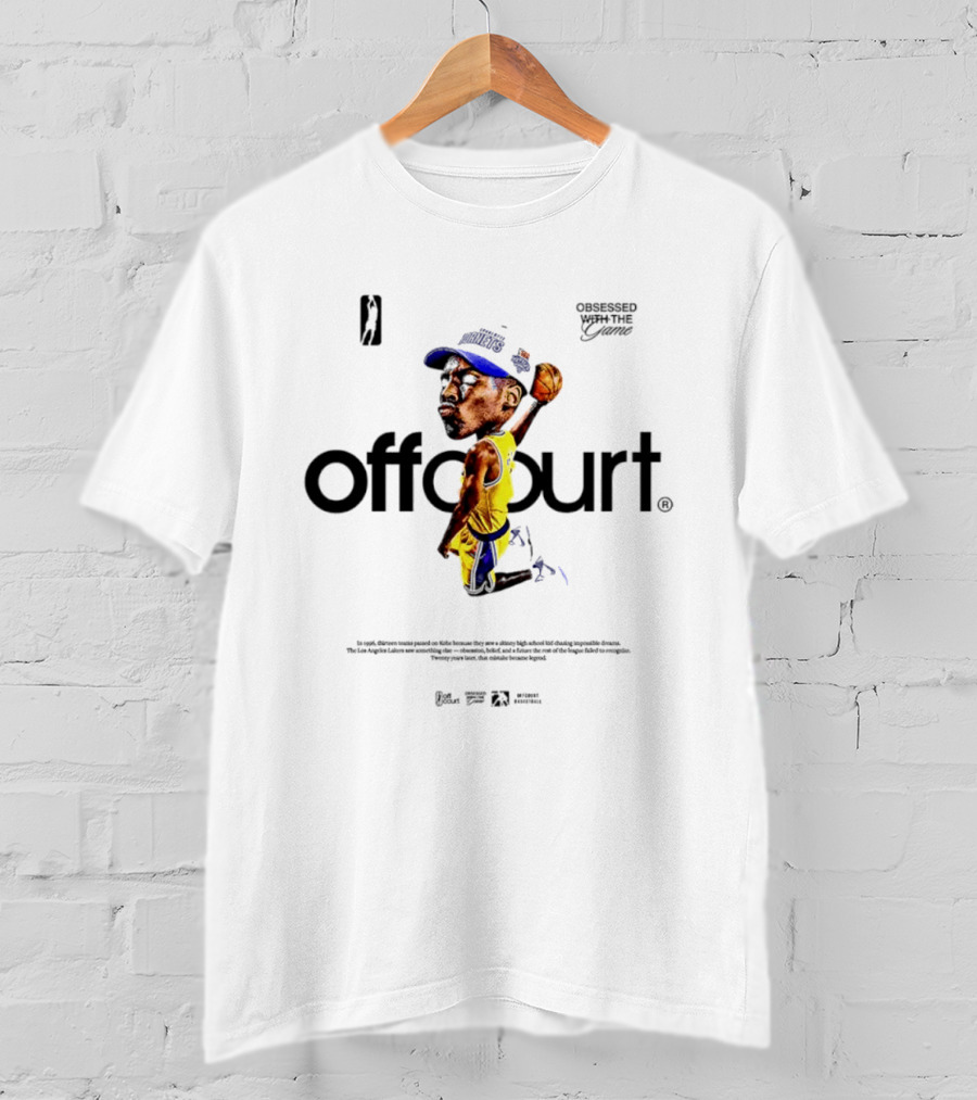 Kobe Bryant Offcourt Obsessed With The Game Charlotte Hornets Los Angeles Lakers NBA T-Shirt
