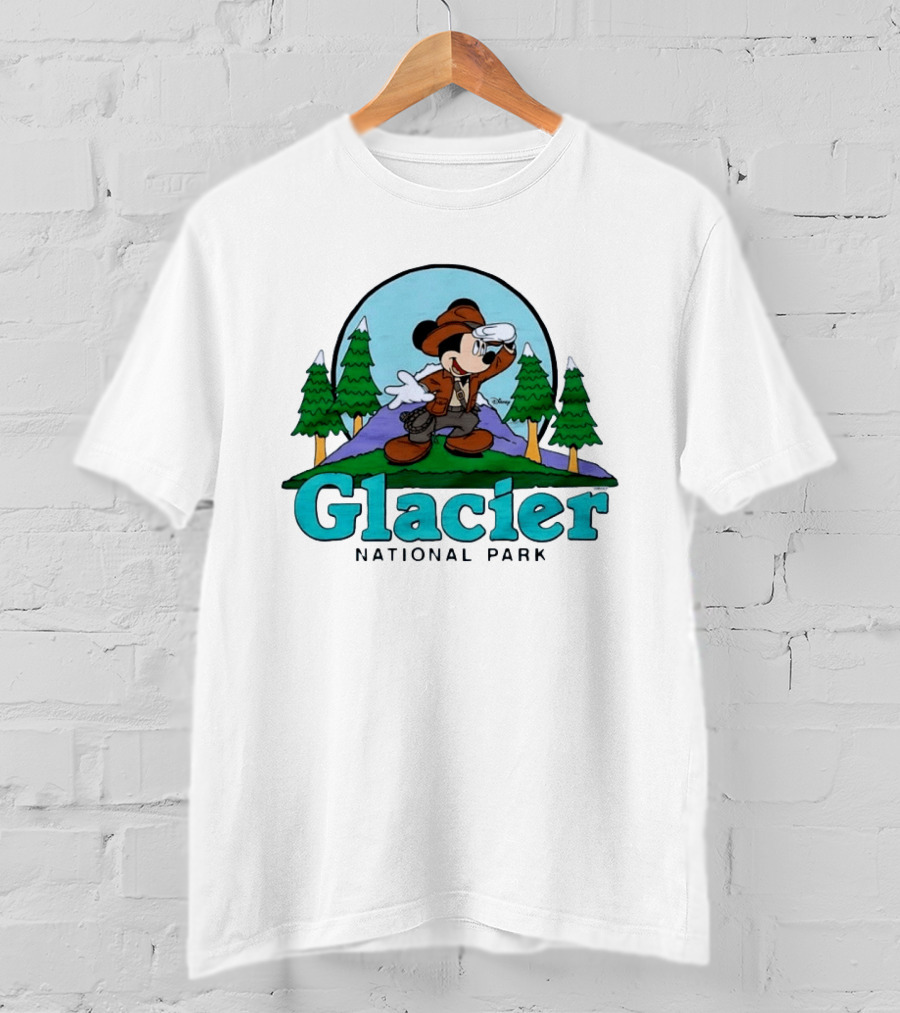 Mickey Mouse Explorer Glacier National Park Adventure T-Shirt