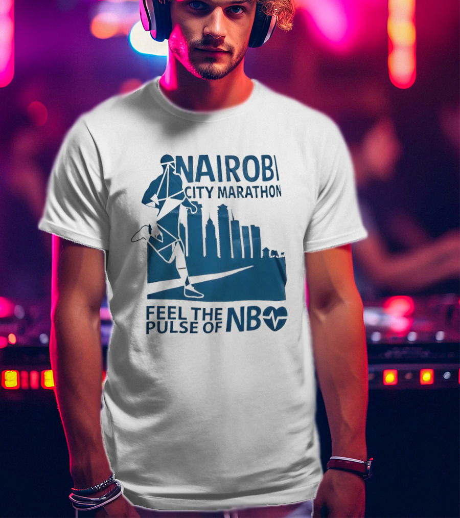 Nairobi City Marathon Feel The Pulse Of NB Skyline Runner Athletics Event T-Shirt