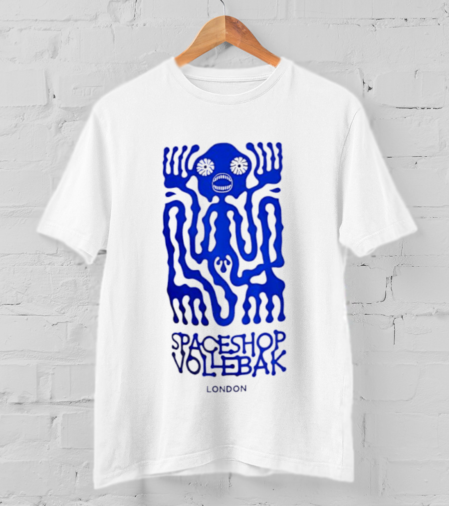 Spaceshop Vollebak London Psychedelic Blue Alien Figure T-Shirt