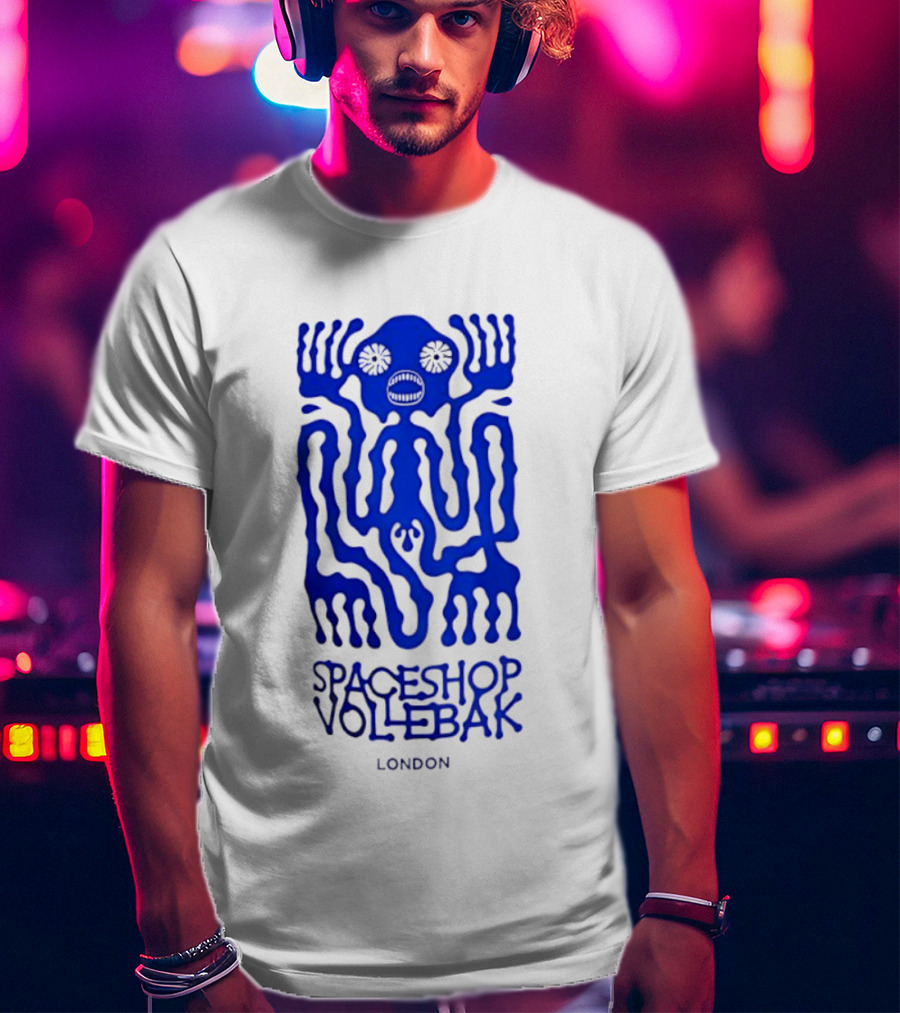 Spaceshop Vollebak London Psychedelic Blue Alien Figure T-Shirt