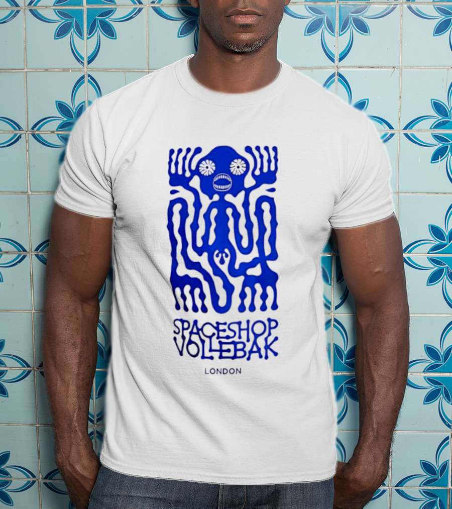 Spaceshop Vollebak London Psychedelic Blue Alien Figure T-Shirt
