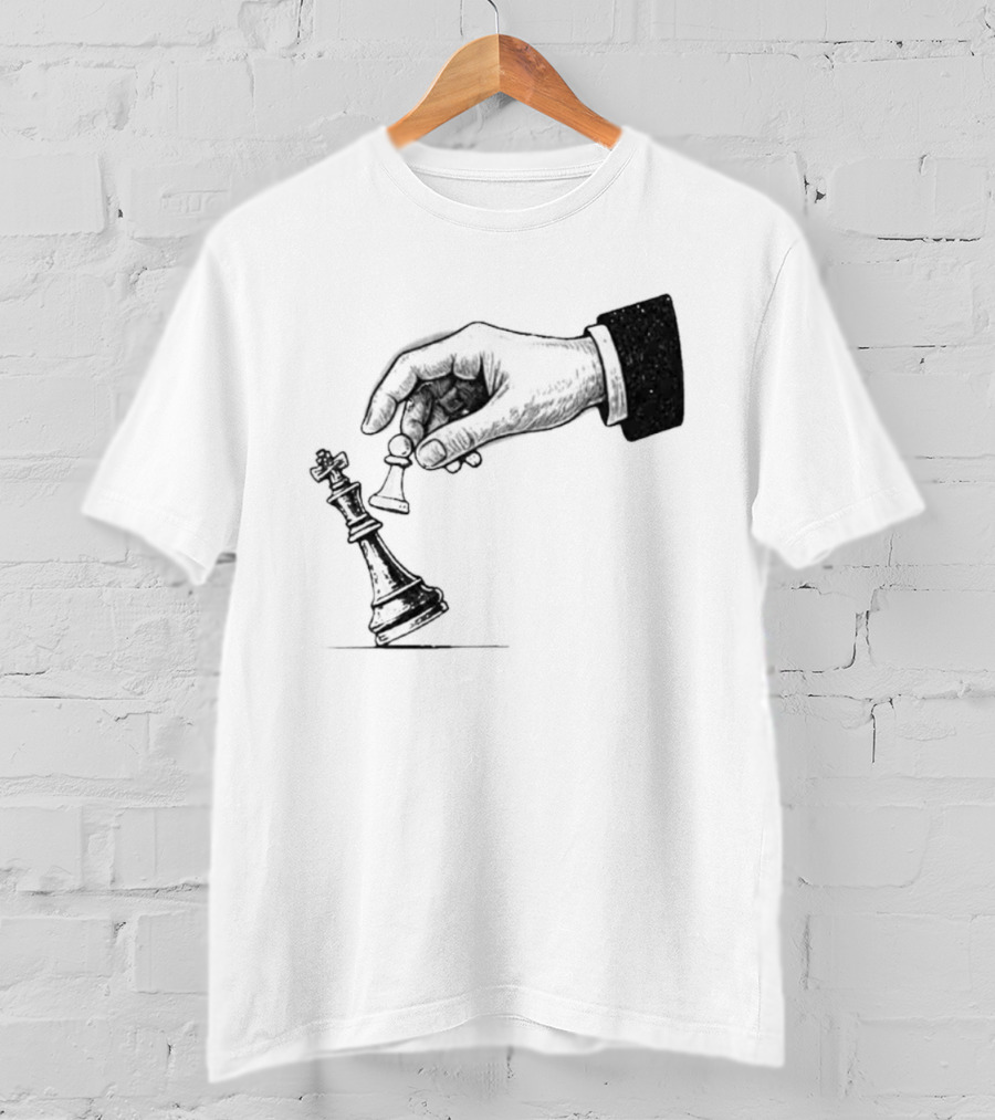 Chess Pawn Topple King Strategic Game Power Victory T-Shirt