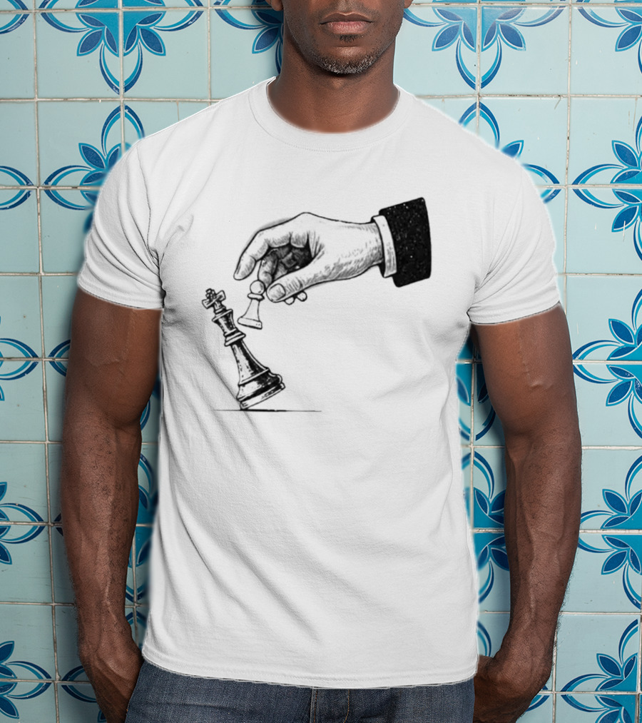 Chess Pawn Topple King Strategic Game Power Victory T-Shirt