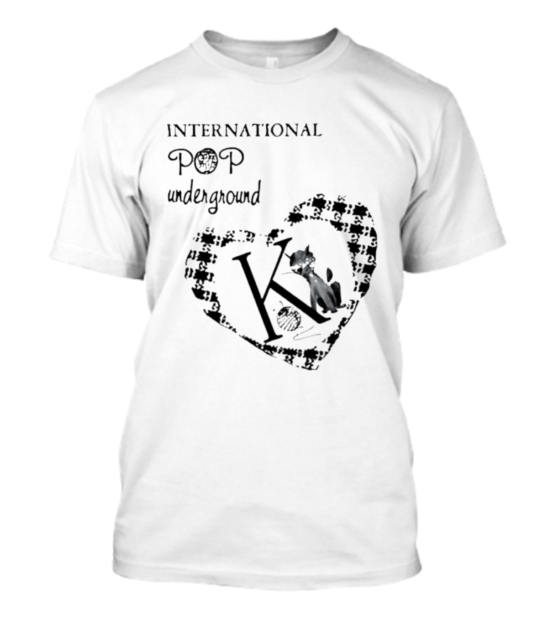 International Pop Underground K Records Cat Yarn Indie Music Label T-Shirt